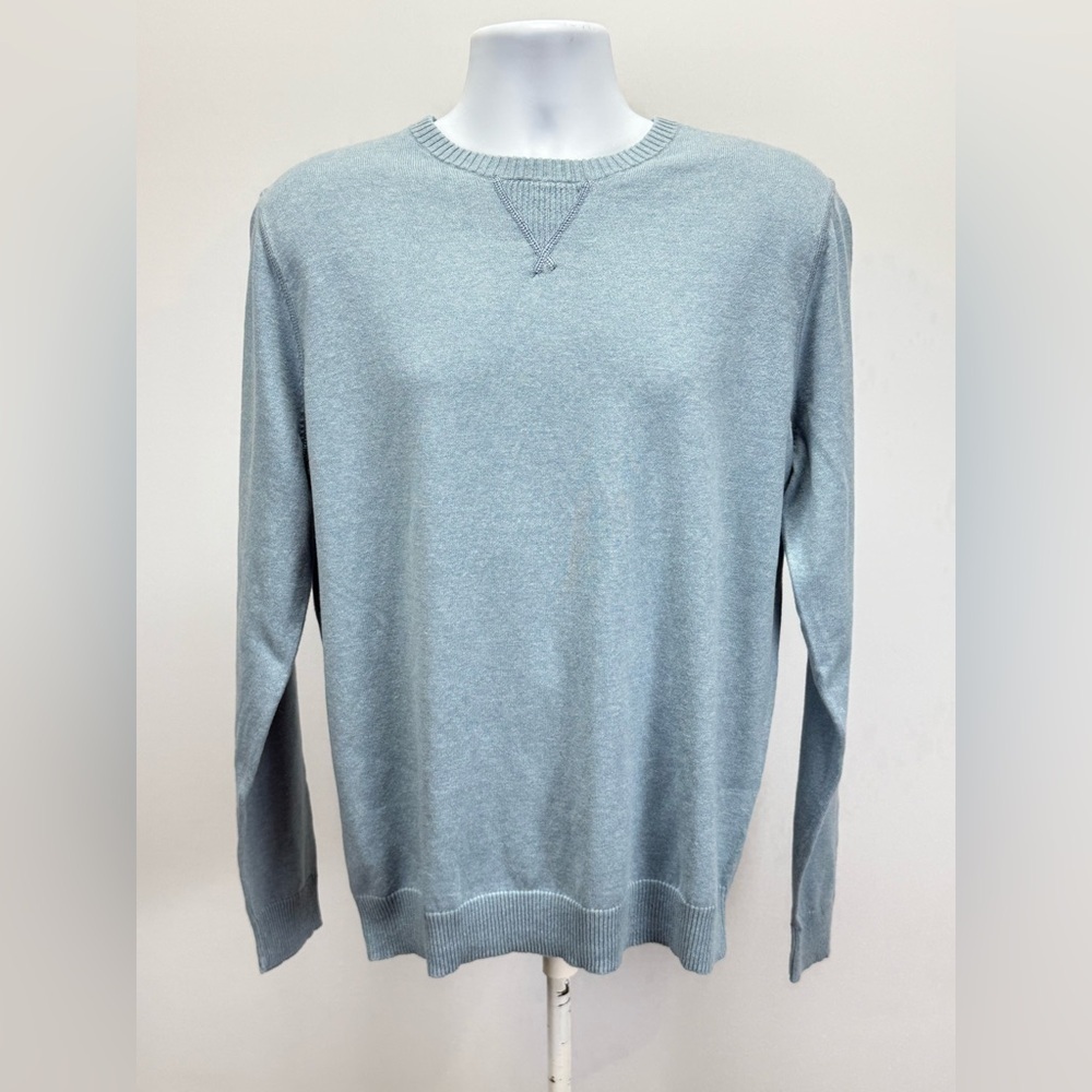 TREASURE & BOND Men's Soft Blue Cotton/Cashmere Crewneck Sweater size XL
